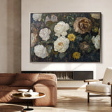 Floral 1109 Canvas Art 18" x 24" / 45 x 60 cm / Black