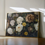 Floral 1109 Canvas Art 60 x 40 cm / Black