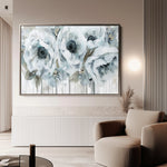 Floral 111 Canvas Art 18" x 24" / 45 x 60 cm / Black