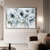 Floral 111 Canvas Art 18" x 24" / 45 x 60 cm / Black