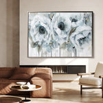 Floral 111 Canvas Art 18" x 24" / 45 x 60 cm / Black
