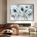 Floral 111 Canvas Art 60 x 40 cm / Black