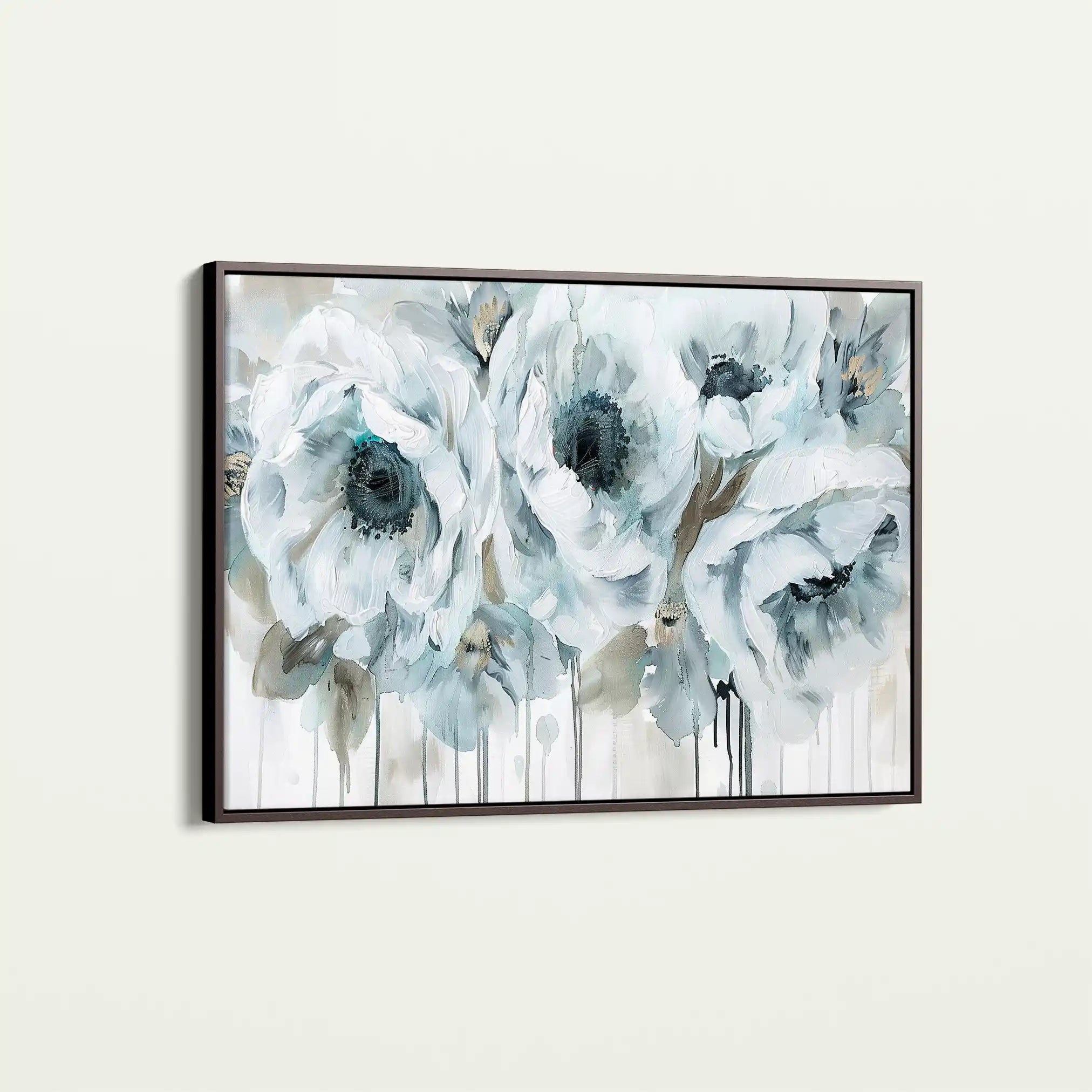 Floral 111 Canvas Art 60 x 40 cm / Black