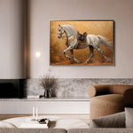 Horses 111 Canvas Art 18" x 24" / 45 x 60 cm / Black