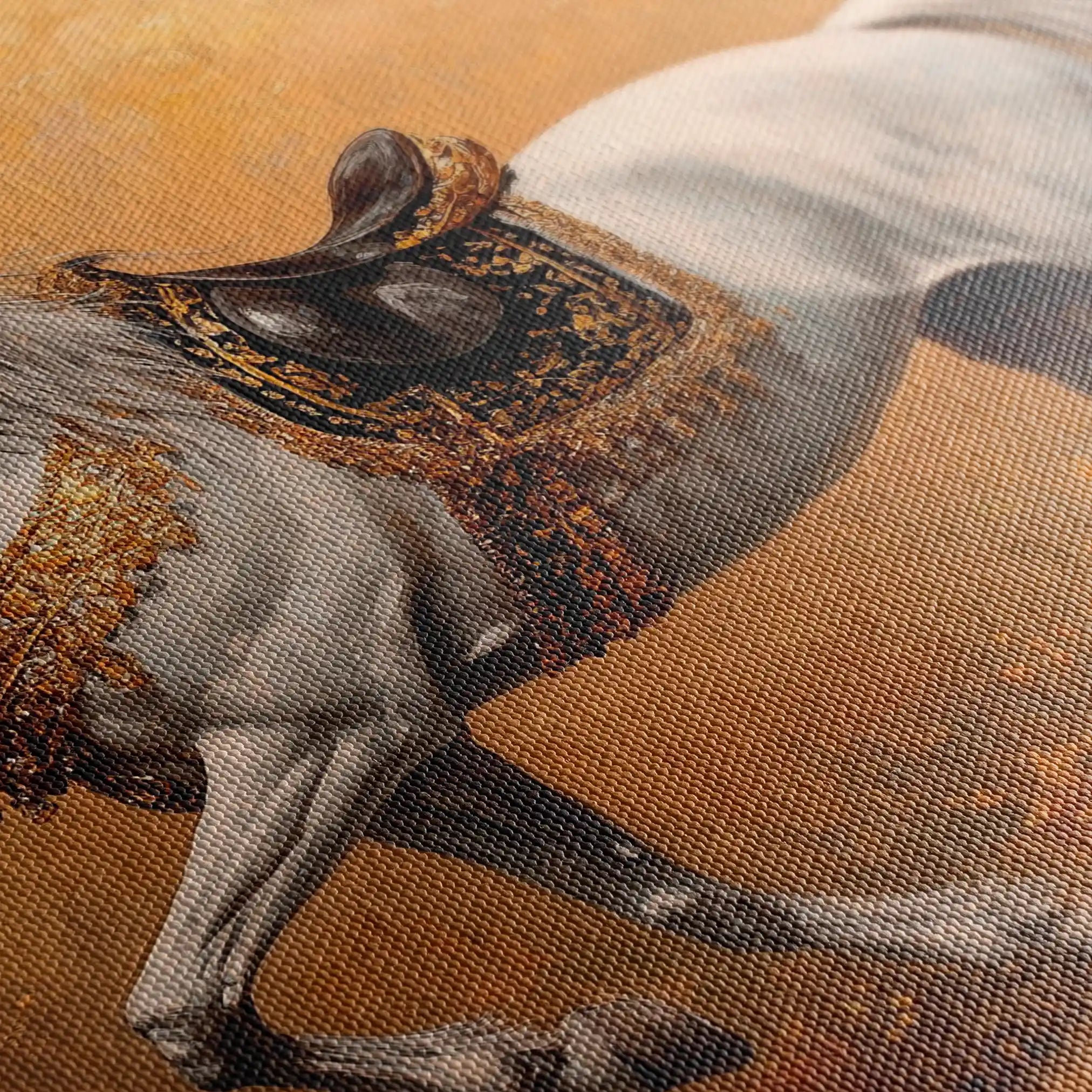 Horses 111 Canvas Art 60 x 40 cm / Black