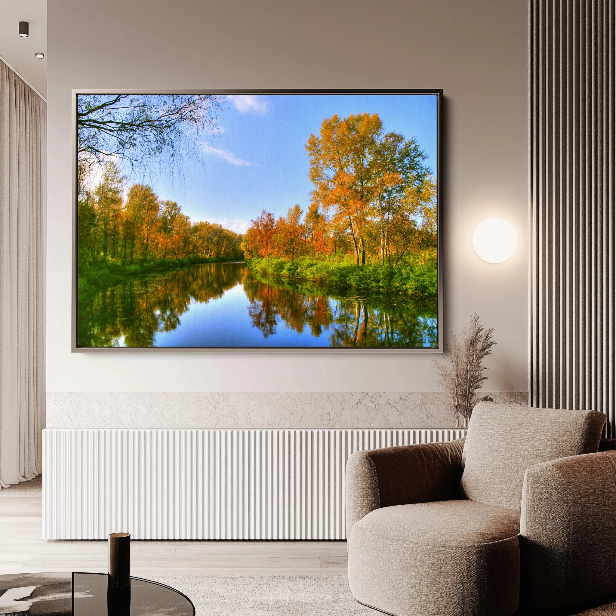 Landscape 111 Canvas Art 18" x 24" / 45 x 60 cm / Black