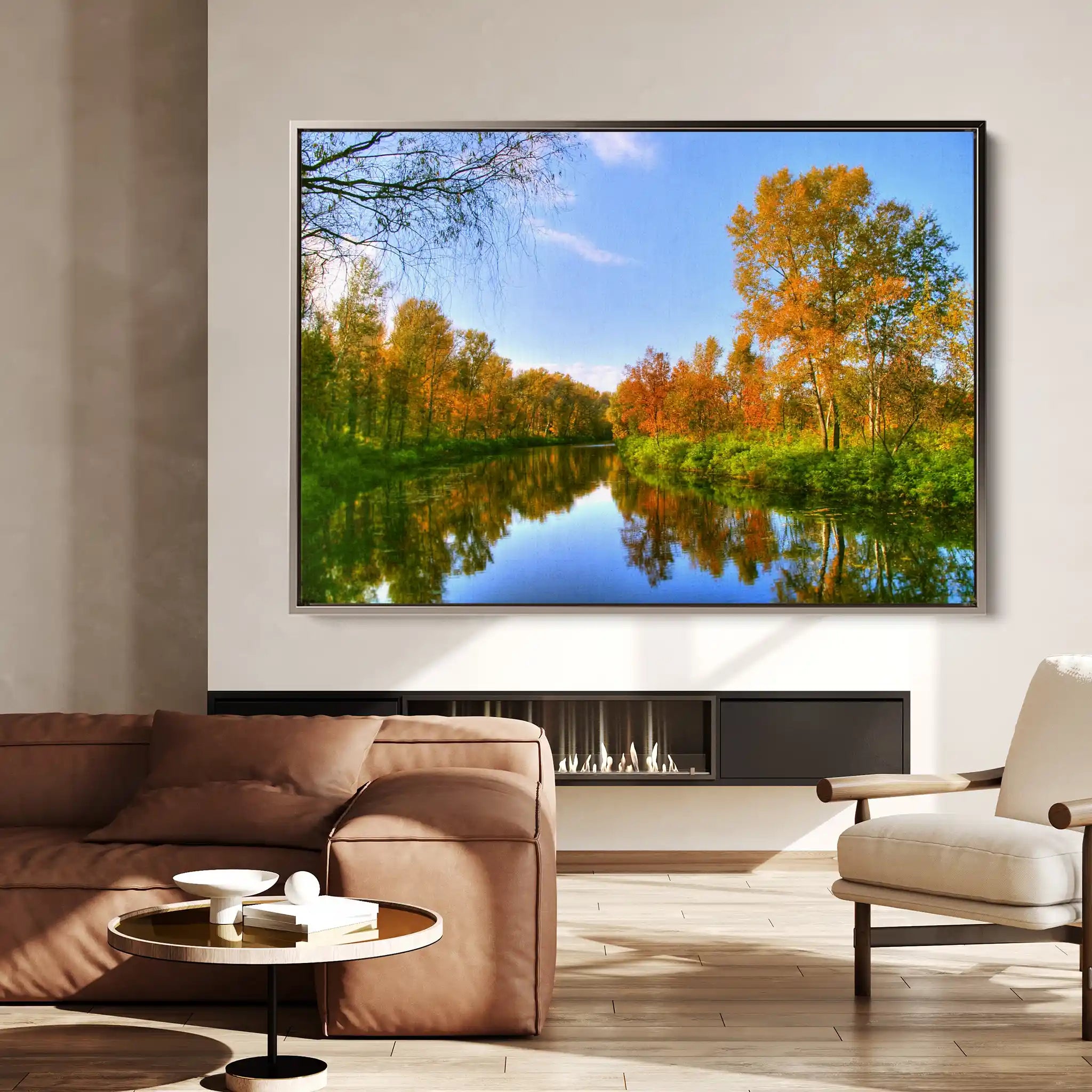 Landscape 111 Canvas Art 60 x 40 cm / Black