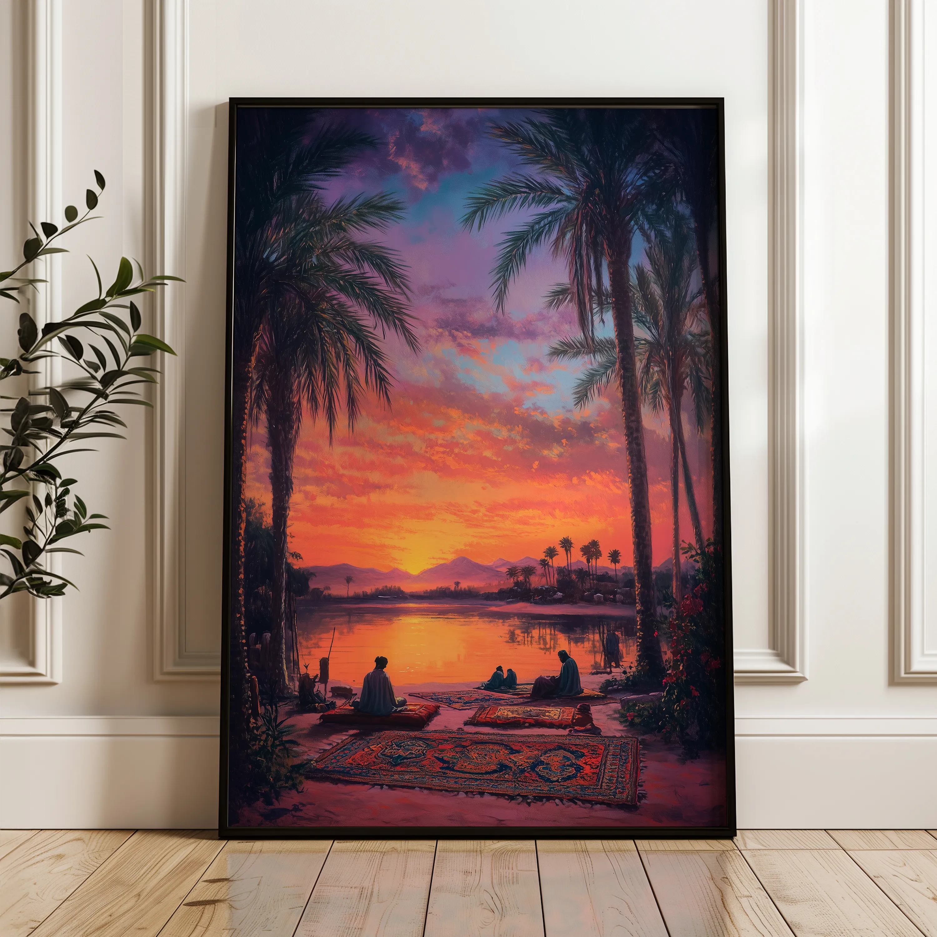 Orientalist 111 Canvas Art 18" x 24" / 45 x 60 cm / Black