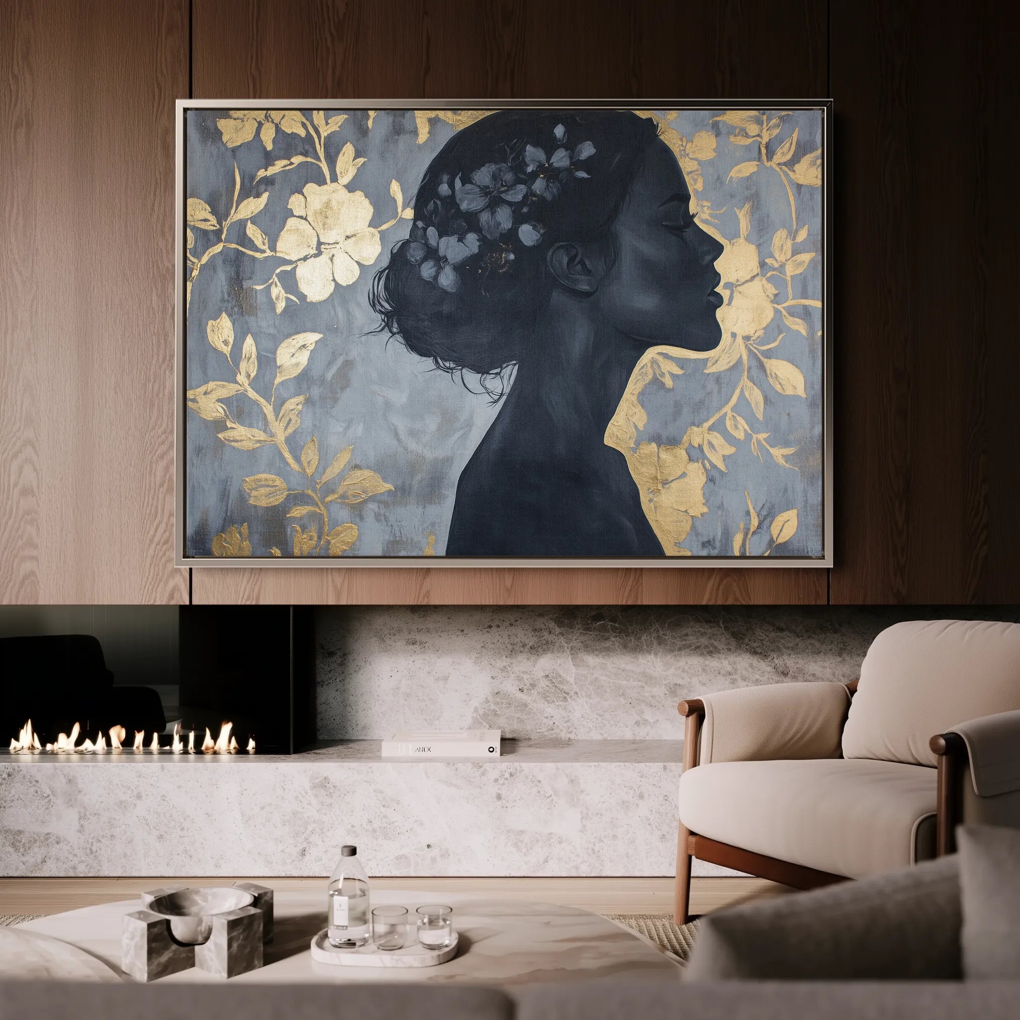 Portrait 111 Canvas Art 18" x 24" / 45 x 60 cm / Black
