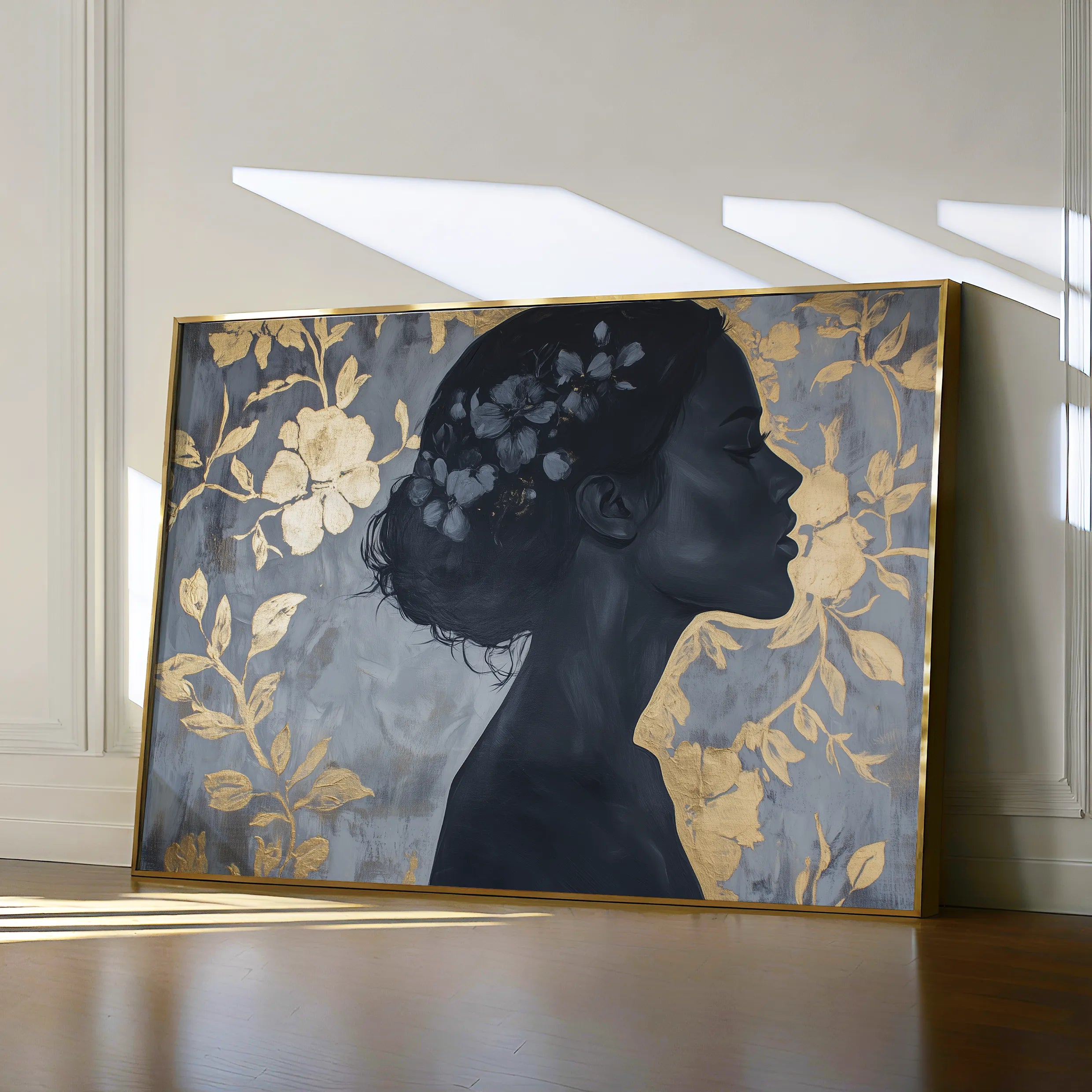 Portrait 111 Canvas Art 18" x 24" / 45 x 60 cm / Black