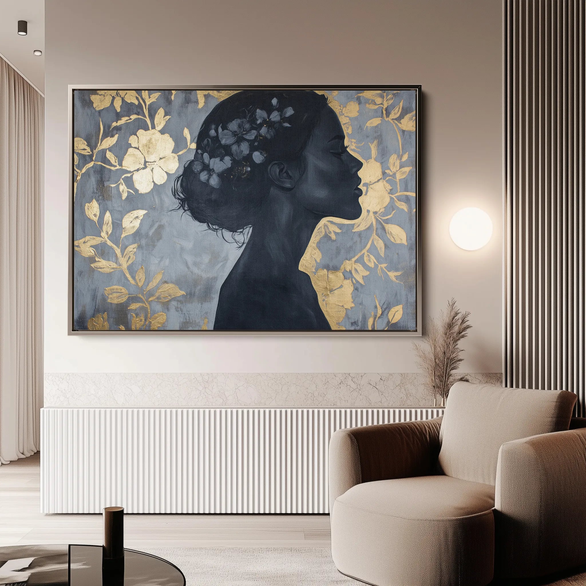 Portrait 111 Canvas Art 18" x 24" / 45 x 60 cm / Black