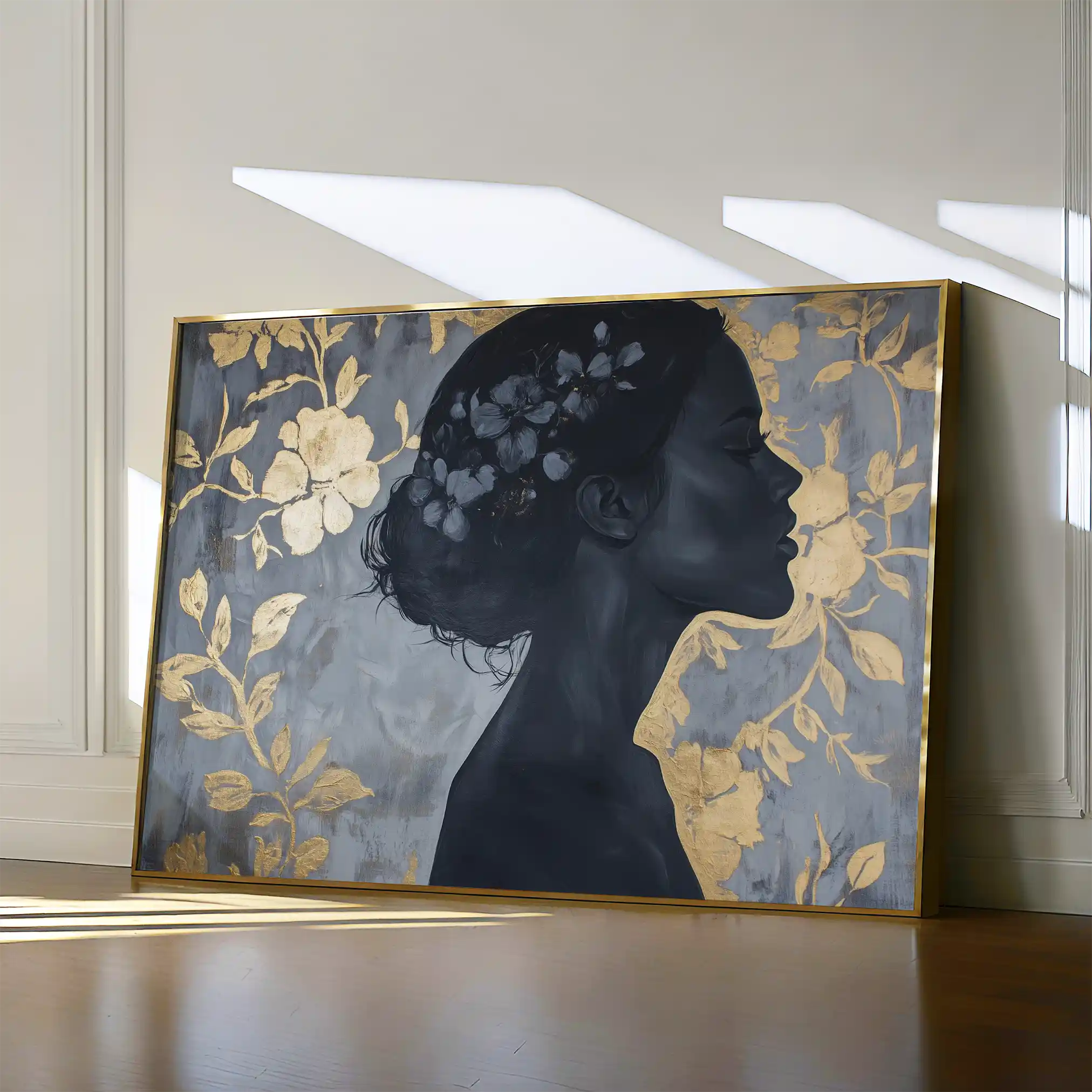 Portrait 111 Canvas Art 60 x 40 cm / Black