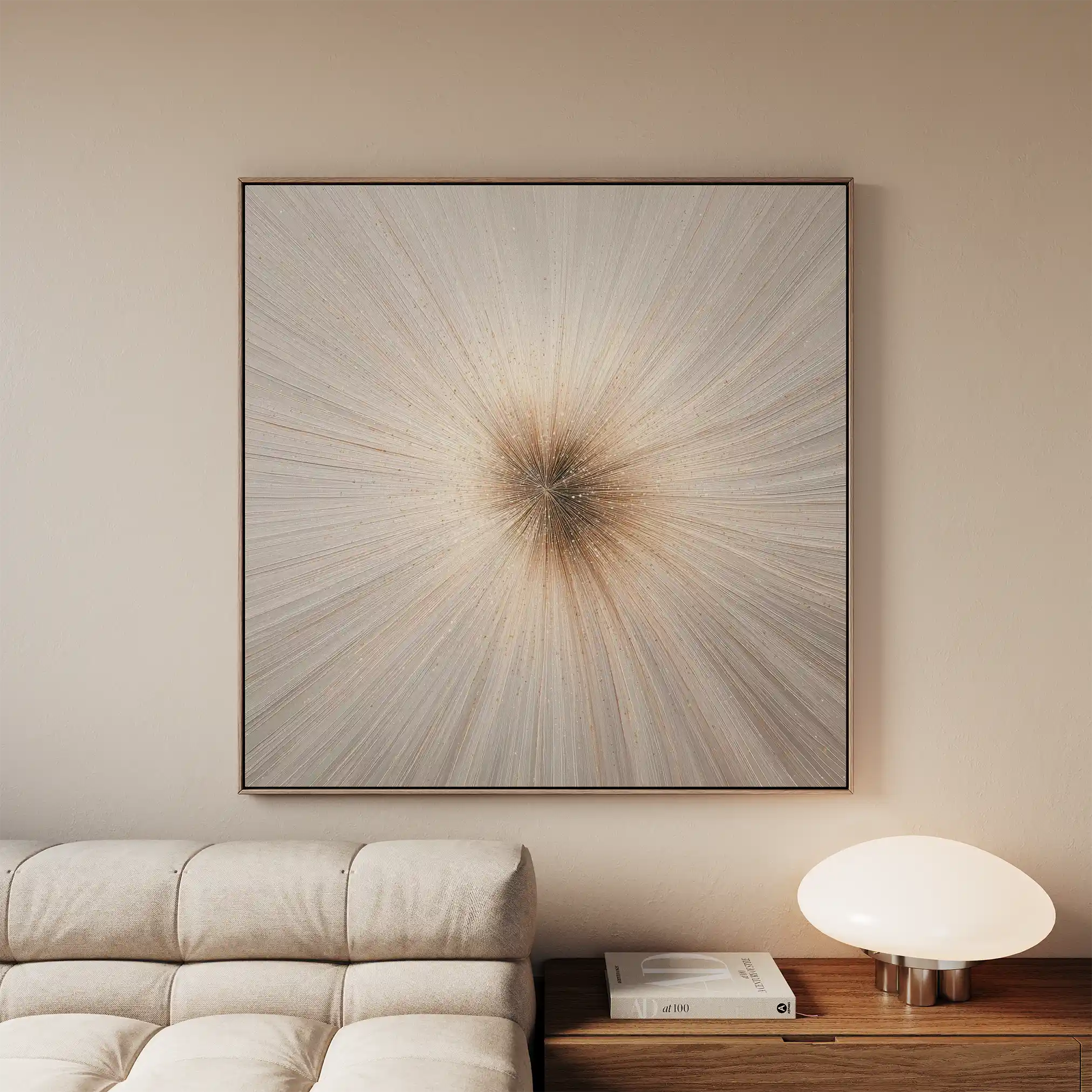 Abstract 1110 Canvas Art 60 x 60 cm / Black