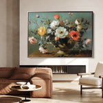 Floral 1110 Canvas Art 18" x 24" / 45 x 60 cm / Black