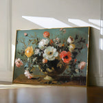 Floral 1110 Canvas Art 18" x 24" / 45 x 60 cm / Black