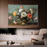 Floral 1110 Canvas Art 18" x 24" / 45 x 60 cm / Black