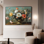 Floral 1110 Canvas Art 18" x 24" / 45 x 60 cm / Black