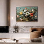 Floral 1110 Canvas Art 18" x 24" / 45 x 60 cm / Black
