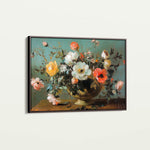Floral 1110 Canvas Art 18" x 24" / 45 x 60 cm / Black