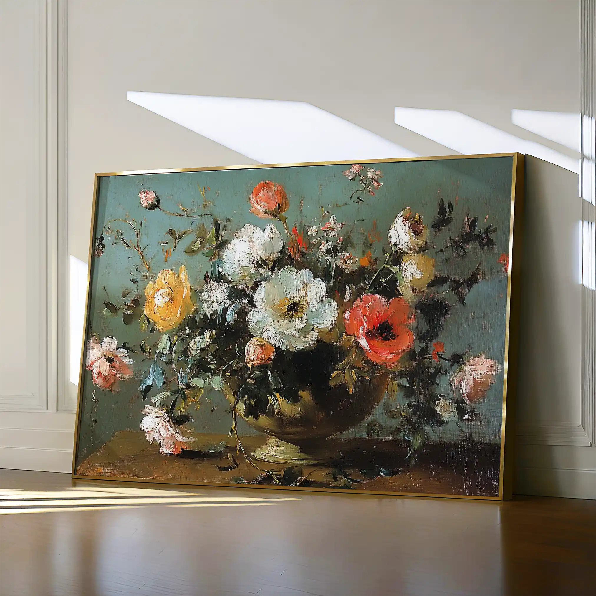 Floral 1110 Canvas Art 60 x 40 cm / Black