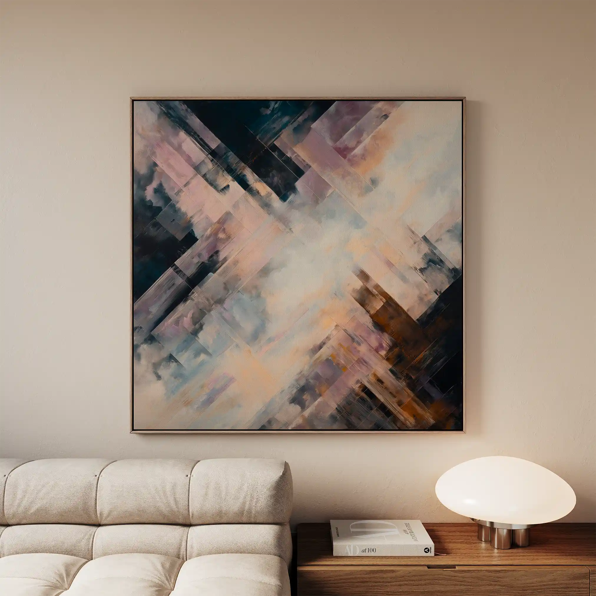 Abstract 1111 Canvas Art 60 x 60 cm / Black