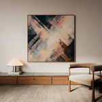 Abstract 1111 Canvas Art 60 x 60 cm / Black