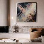 Abstract 1111 Canvas Art 60 x 60 cm / Black