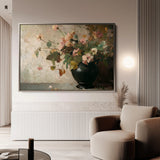 Floral 1111 Canvas Art 18" x 24" / 45 x 60 cm / Black