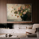 Floral 1111 Canvas Art 18" x 24" / 45 x 60 cm / Black