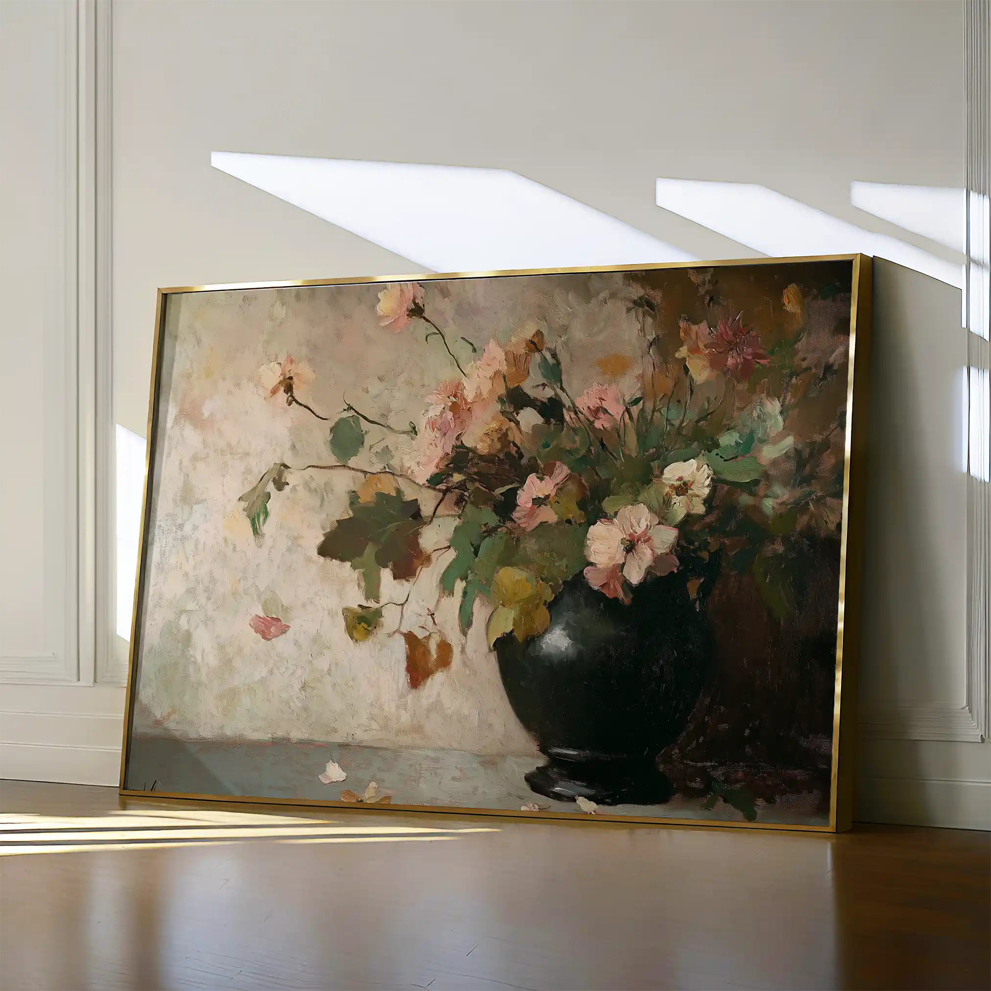 Floral 1111 Canvas Art 60 x 40 cm / Black
