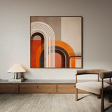 Abstract 1112 Canvas Art 16" x 16" / 40 x 40 cm / Black