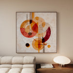 Abstract 1113 Canvas Art 16" x 16" / 40 x 40 cm / Black