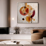 Abstract 1113 Canvas Art 16" x 16" / 40 x 40 cm / Black
