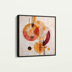 Abstract 1113 Canvas Art 16" x 16" / 40 x 40 cm / Black
