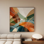 Abstract 1114 Canvas Art 16" x 16" / 40 x 40 cm / Black