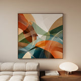 Abstract 1114 Canvas Art 16" x 16" / 40 x 40 cm / Black