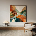 Abstract 1114 Canvas Art 16" x 16" / 40 x 40 cm / Black