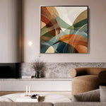 Abstract 1114 Canvas Art 16" x 16" / 40 x 40 cm / Black