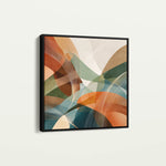 Abstract 1114 Canvas Art 16" x 16" / 40 x 40 cm / Black