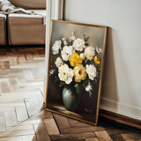Floral 1114 Canvas Art 18" x 24" / 45 x 60 cm / Black