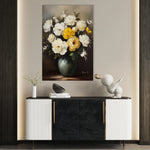 Floral 1114 Canvas Art 18" x 24" / 45 x 60 cm / Black
