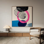 Abstract 1115 Canvas Art 16" x 16" / 40 x 40 cm / Black
