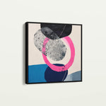 Abstract 1115 Canvas Art 16" x 16" / 40 x 40 cm / Black