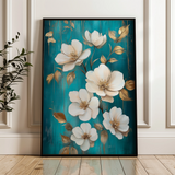 Floral 1115 Canvas Art 18" x 24" / 45 x 60 cm / Black