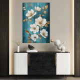 Floral 1115 Canvas Art 18" x 24" / 45 x 60 cm / Black
