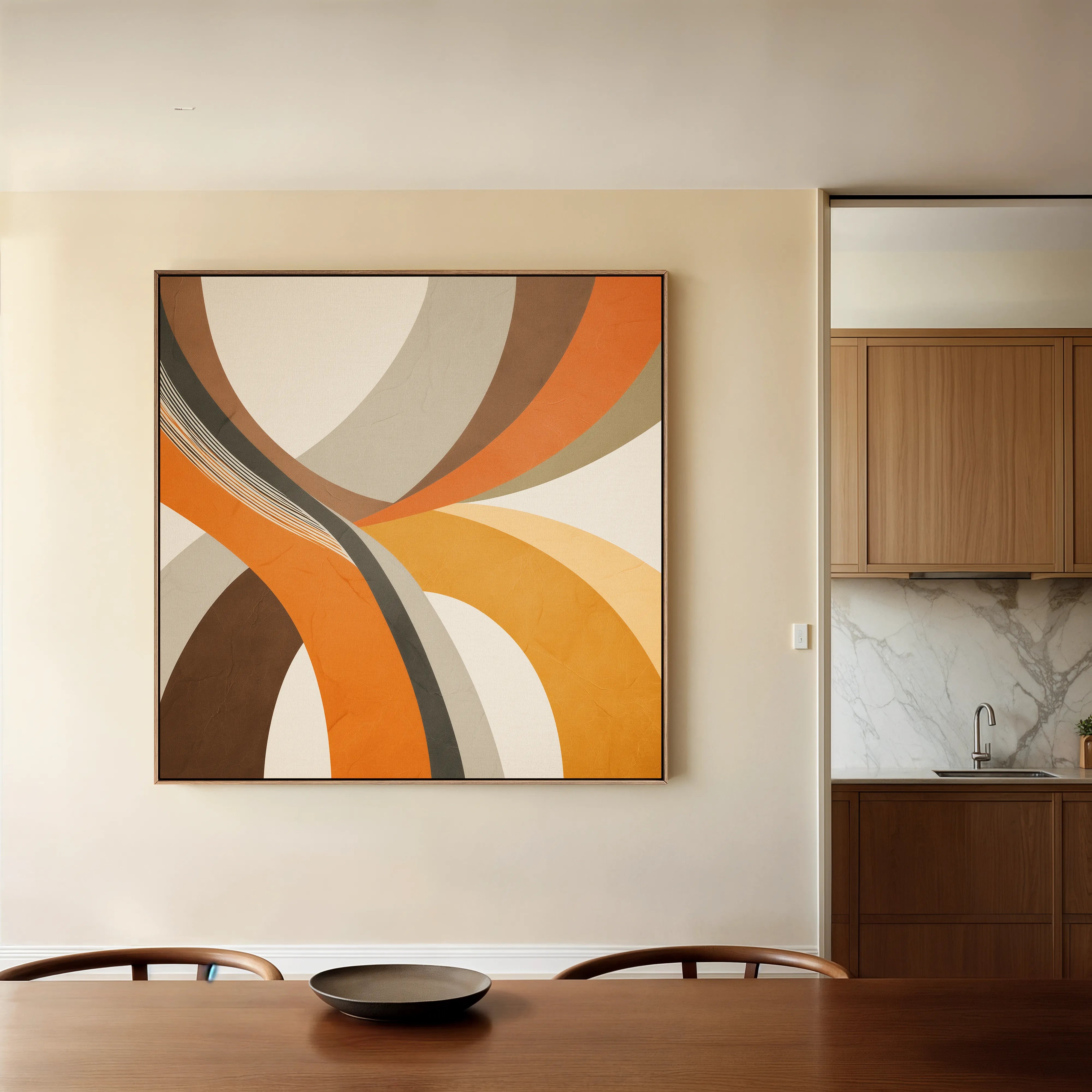 Abstract 1116 Canvas Art 16" x 16" / 40 x 40 cm / Black