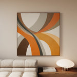 Abstract 1116 Canvas Art 16" x 16" / 40 x 40 cm / Black