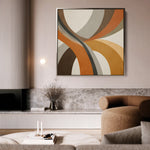 Abstract 1116 Canvas Art 16" x 16" / 40 x 40 cm / Black