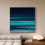 Abstract 1117 Canvas Art 16" x 16" / 40 x 40 cm / Black