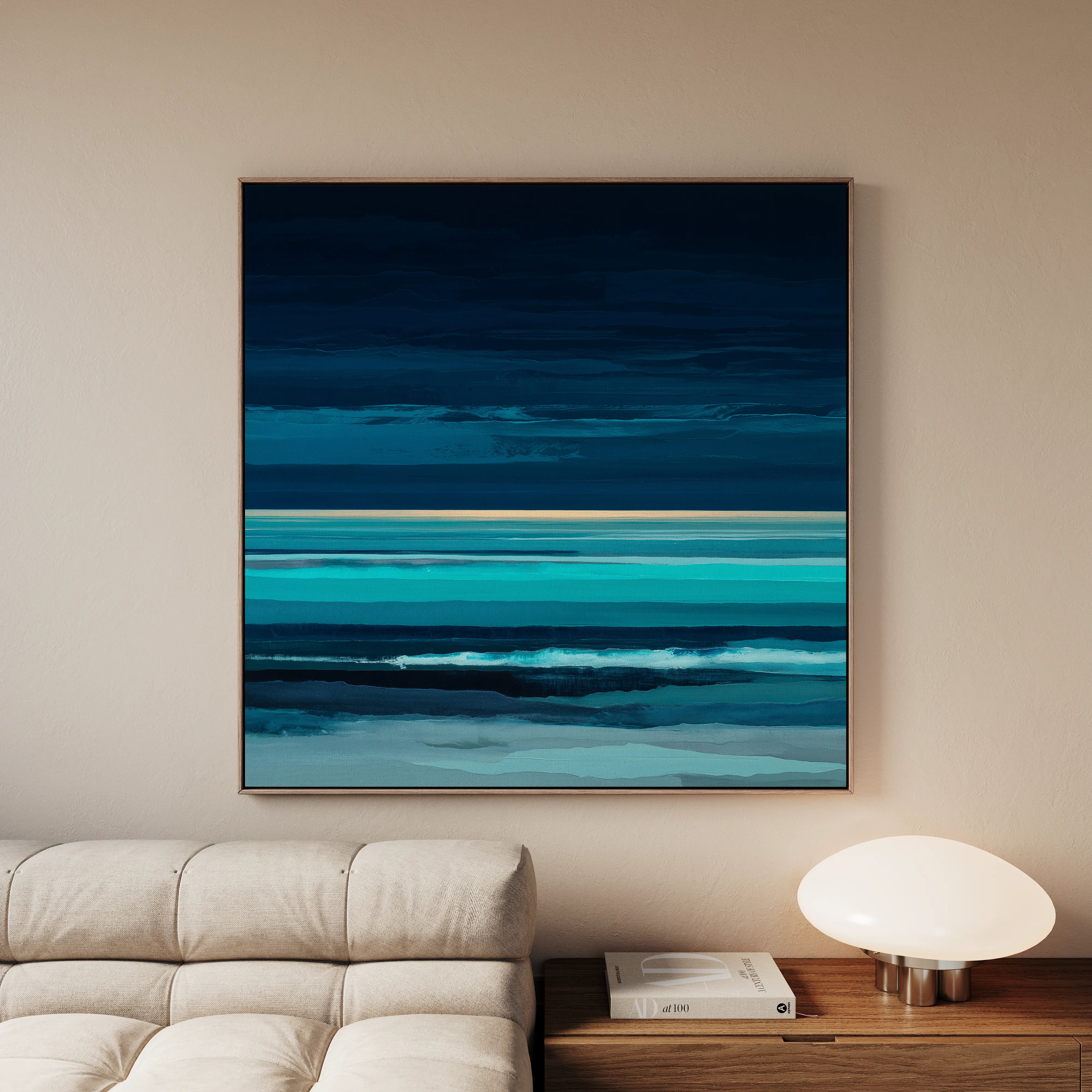 Abstract 1117 Canvas Art 16" x 16" / 40 x 40 cm / Black